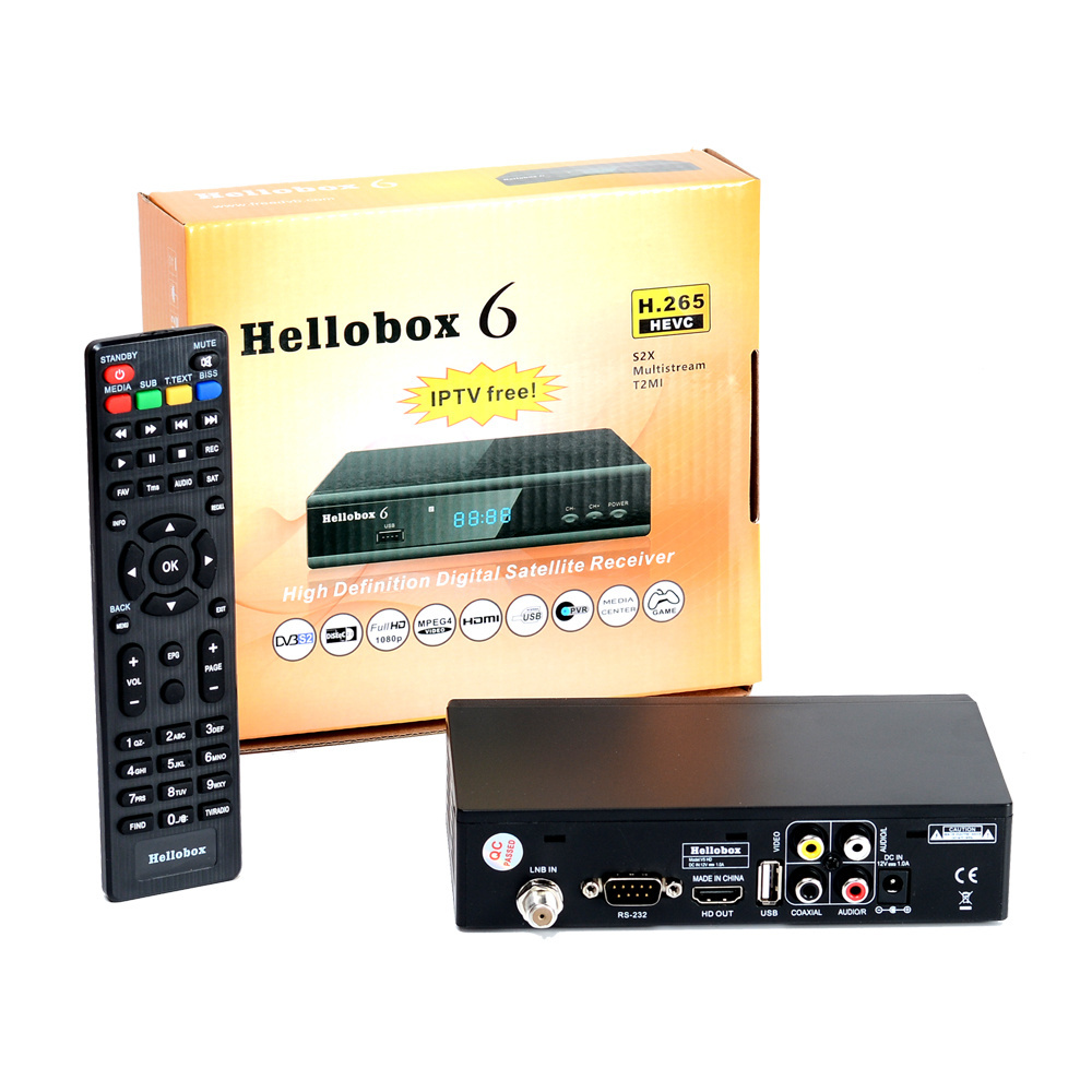 Hellobox 6 receiver satellite s2x Combo TV Box Tuner Support TV Play On Phone Satellite TV Receiver