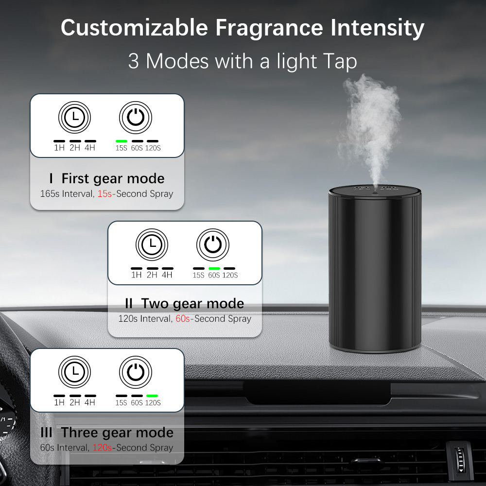 2023 New Product Luxury Nebulizer Airtech Waterless Usb Fragrance Diffuser Car Air Freshener