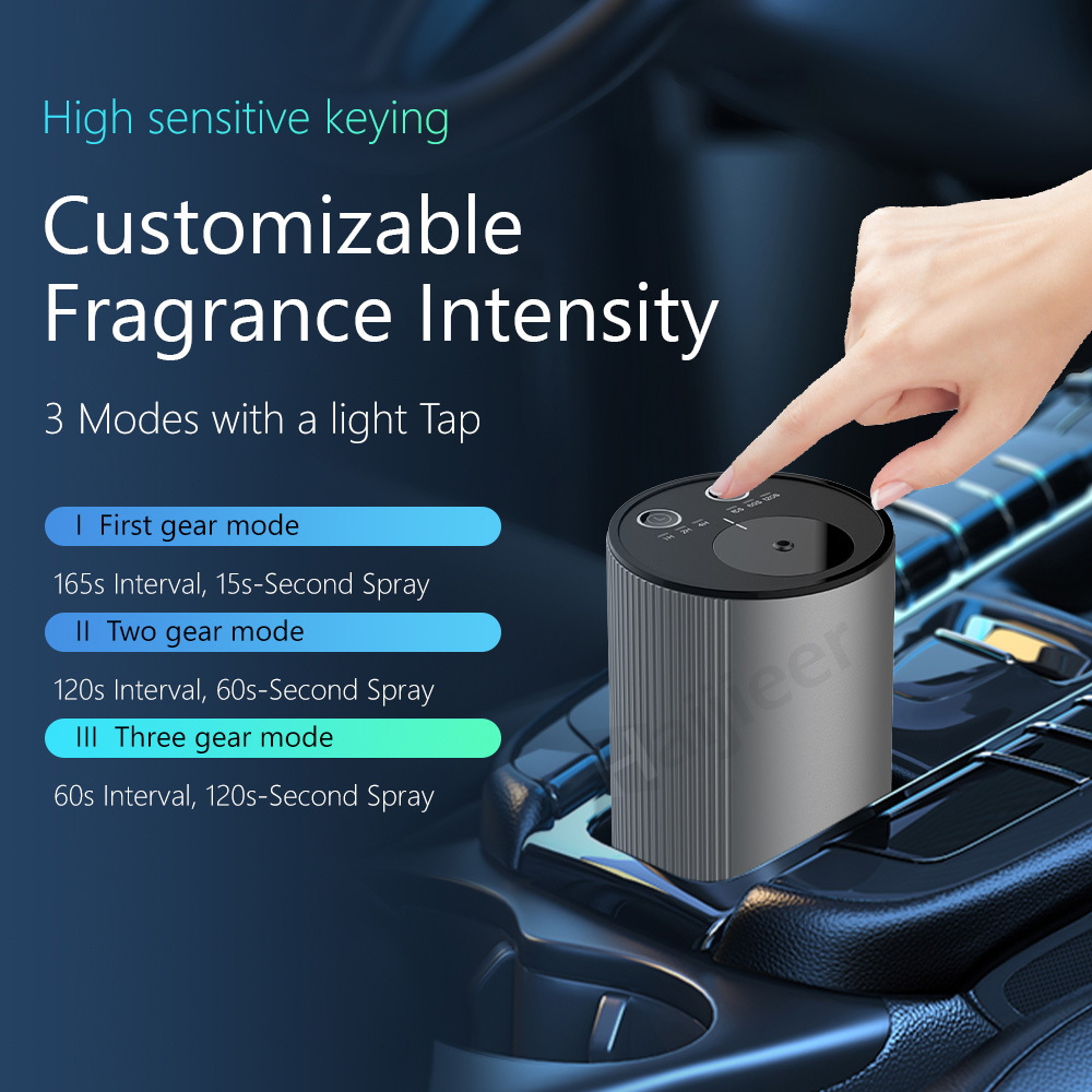 2023 New Product Luxury Nebulizer Airtech Waterless Usb Fragrance Diffuser Car Air Freshener