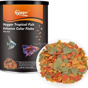 Hygger Fish Food Flakes,7.05oz Tropical Color Flakes Health Brightening for Most Fish eg Betta, Angelfish, Guppy etc