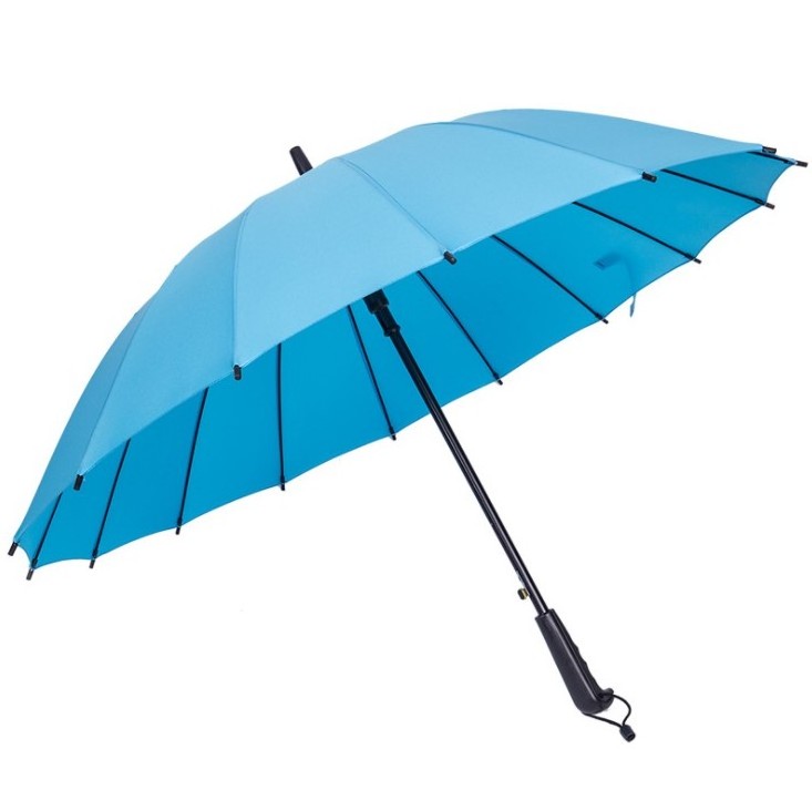 Custom new design parasol business straight umbrella fan