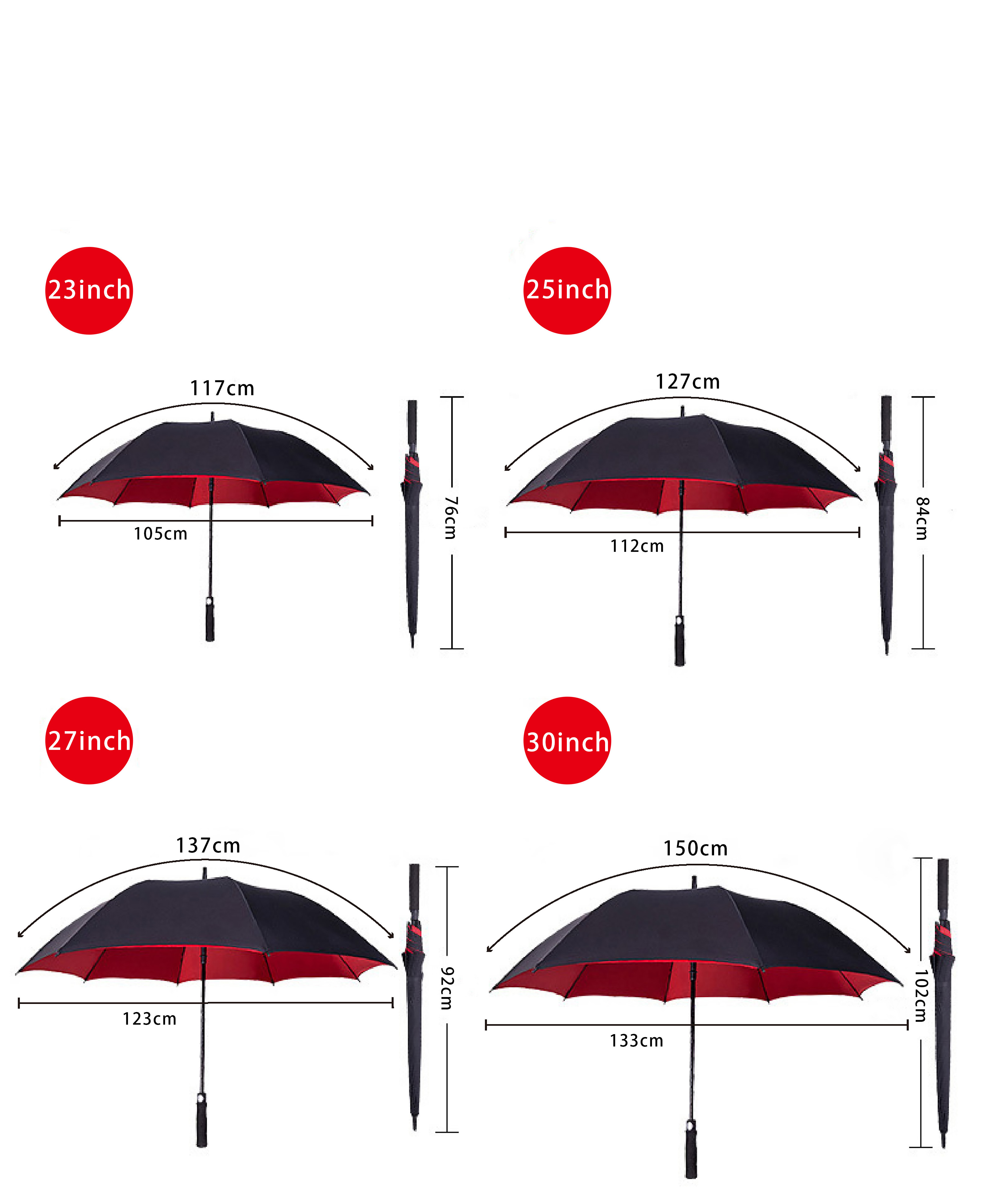 30 inch Custom wholesale  fiber frame compact golf umbrellas for the rain