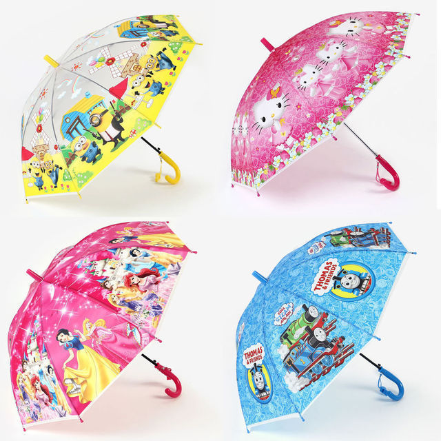 Custom cartoon printing straight Kids Umbrella Boys