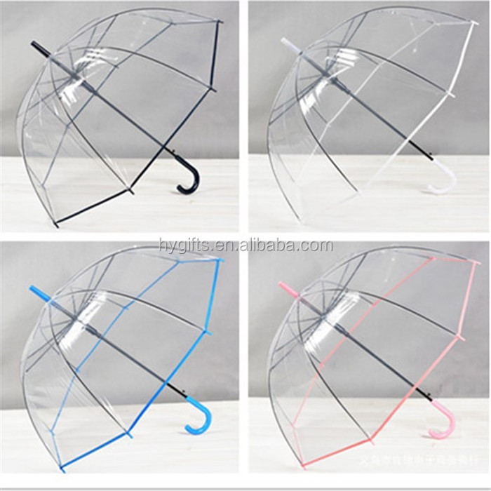 Auto Open Transparent Straight Umbrella