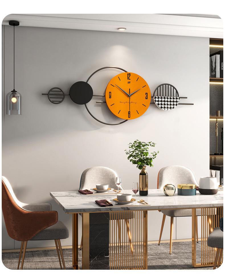 Luxury Living Room Pendulum Wall Wholesale Clock with Single Face Decorative Modern Clock Wall for Home Decoration