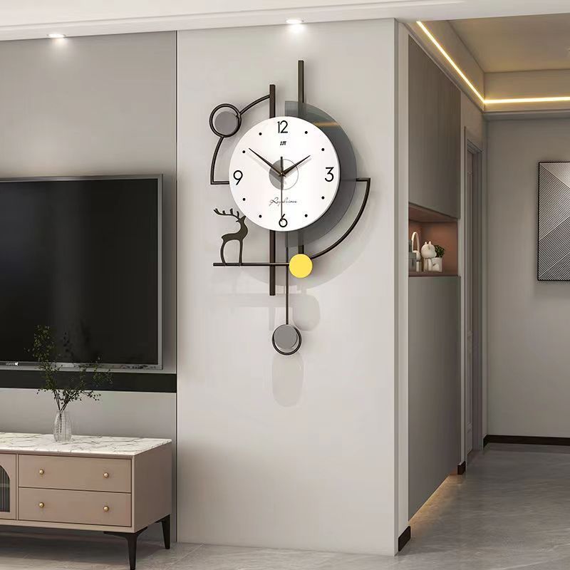 Luxury Living Room Pendulum Wall Wholesale Clock with Single Face Decorative Modern Clock Wall for Home Decoration