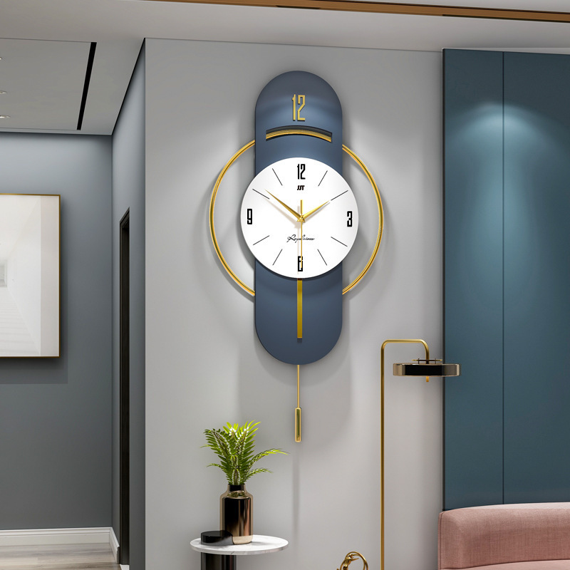 Luxury Living Room Pendulum Wall Wholesale Clock with Single Face Decorative Modern Clock Wall for Home Decoration