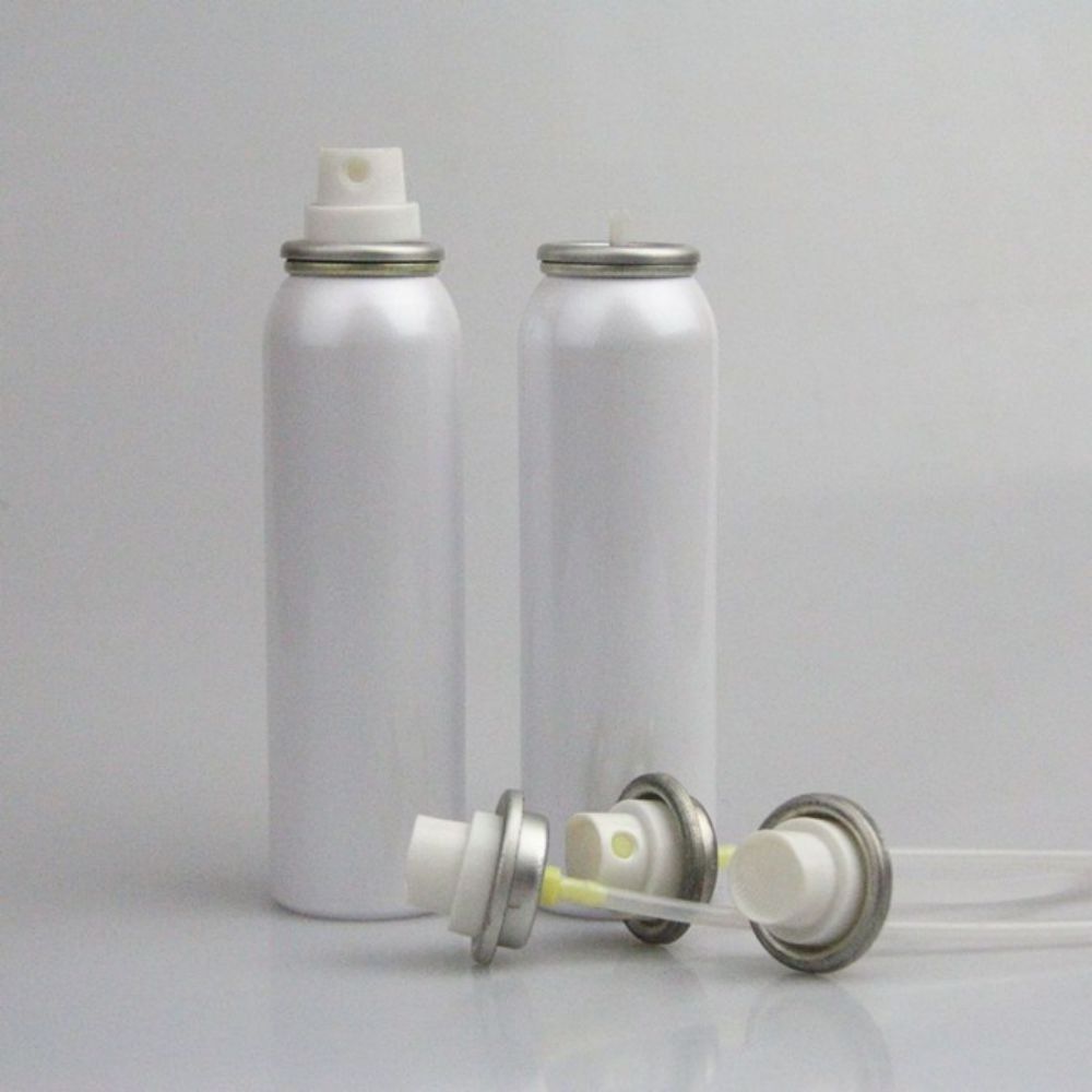 China manufactures large metal aluminum aerosol tin can empty portable butane gas cartridge with plastic caps for aerosol cans