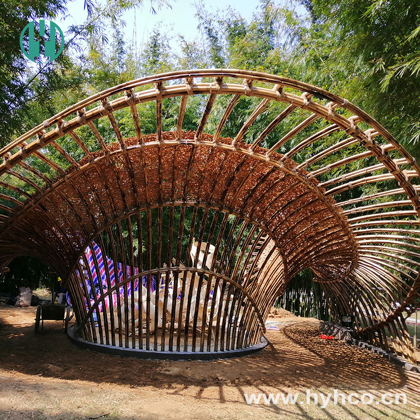 Hyh Bamboo Pergolas Made Of Raw Bamboo Material Bamboo Poles