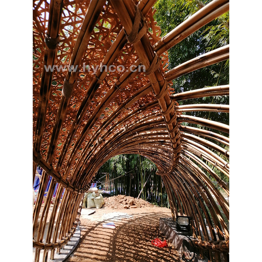 Hyh Bamboo Pergolas Made Of Raw Bamboo Material Bamboo Poles