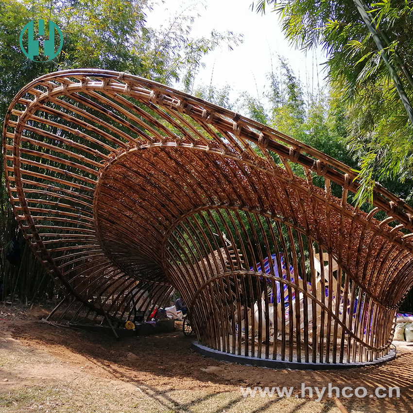 Hyh Bamboo Pergolas Made Of Raw Bamboo Material Bamboo Poles