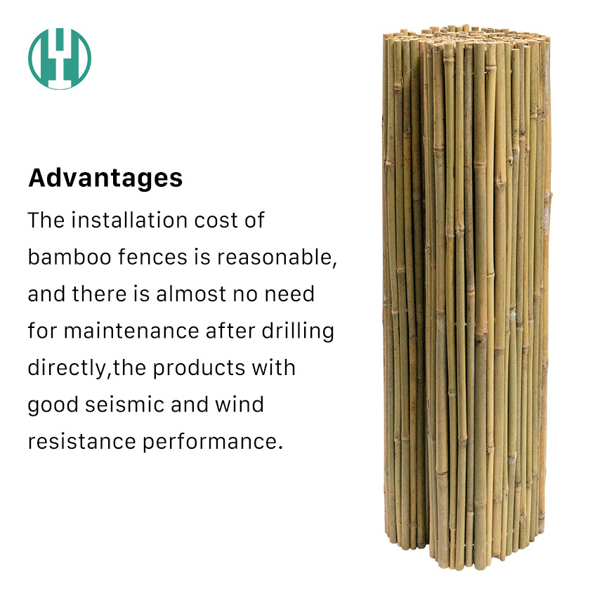 Height And Length Customization Bamboo Fence Designs Outdoor Rolls Bamboo Fence For Separating Garden