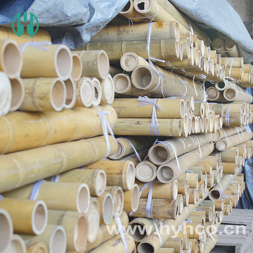 Hyh 100% Raw Bamboo Material Bamboo Pole As The Main Material For Construction