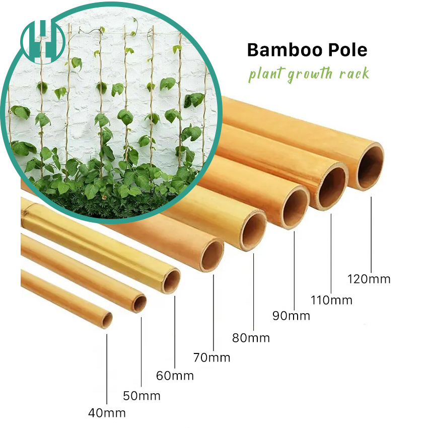 Hyh 100% Raw Bamboo Material Bamboo Pole As The Main Material For Construction