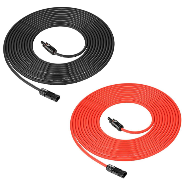 10 AWG Solar Panel Wire 50' Power Cable UL 4703 Copper MADE IN USA PV Gauge Red