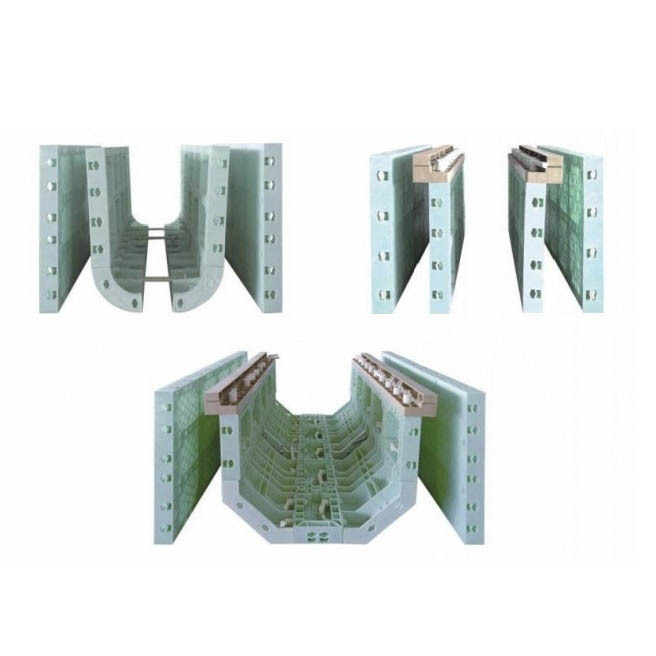 HFSY Building mold U-shaped ditch assembly mold plastic injection formwork block mould concrete drain cover plastic moulds