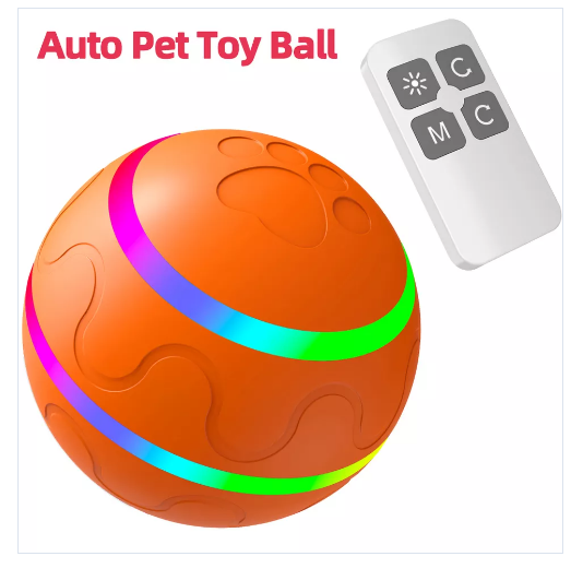 Smart Interactive Pet Toy Dog Cat Self Rotating with LED Lights Puppy Automatic Moving Rolling Ball for Playing