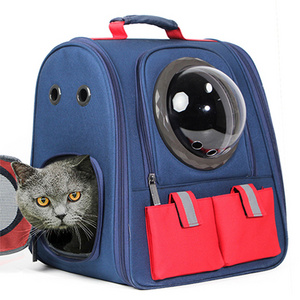 Wholesale Big Breathable Dog Cat Bag Pet Carrier Backpack With Viewable Window