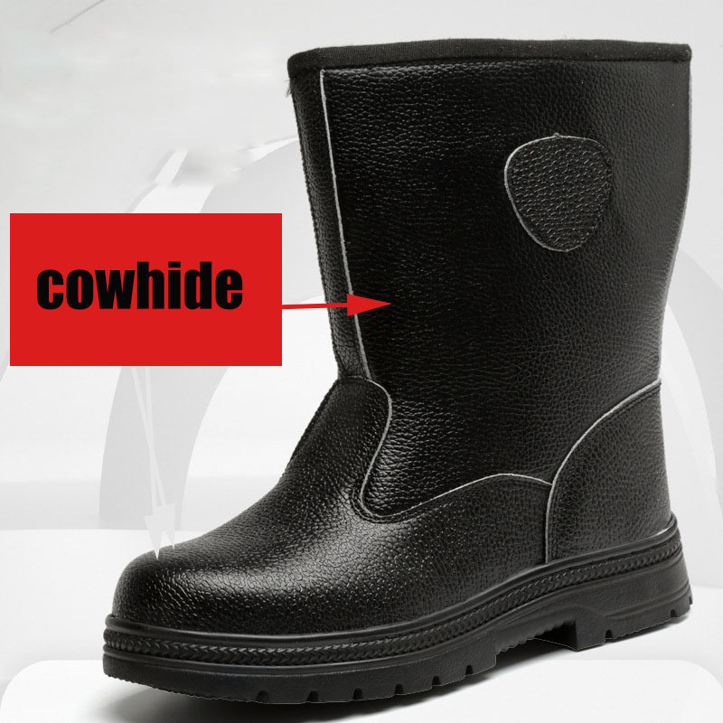 Labor protection   cowhide boots insulated shoes work   protective     anti-smashing, anti-puncture electrician