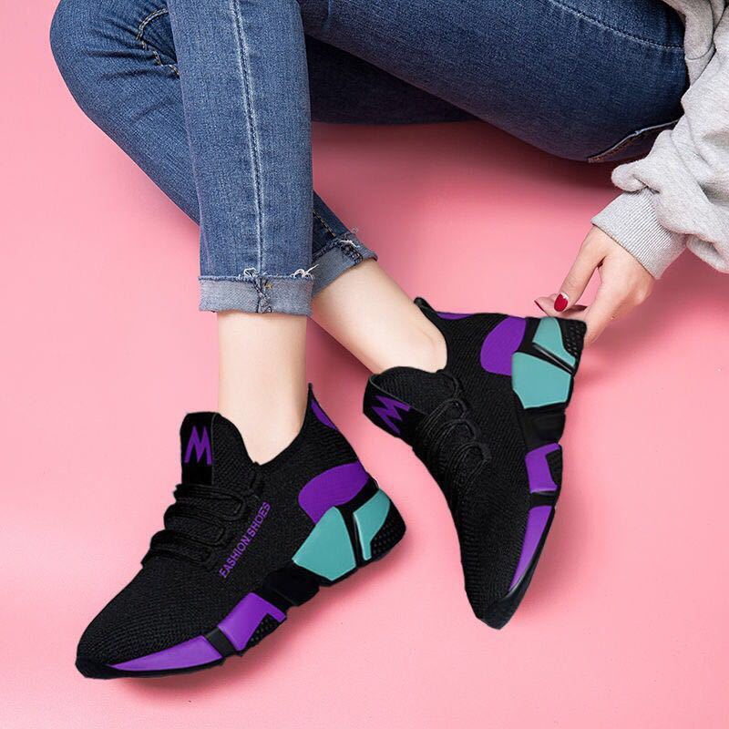 Thick-Sole Women's Tennis Sport Shoes Travel Winter Outdoor Warm Ladies Sneaker Style