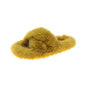 Women Cozy House Soft Customized Slippers Winter Big Fuzzy Bedroom Fluffy Faux Fur Slippers Ladies Women