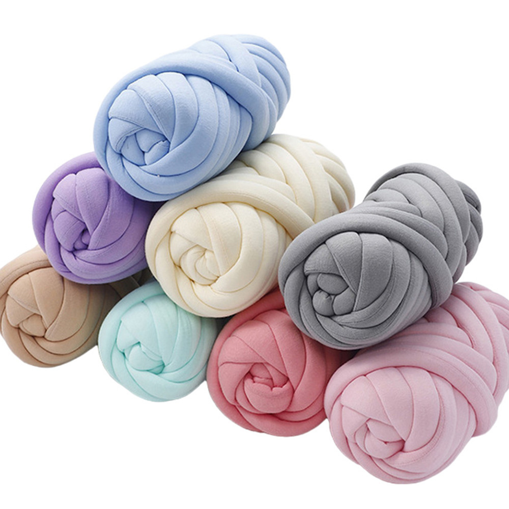 1000G Arm knitting yarn for chunky braided knot throw blanket diy, Soft washable tube bulky giant yarn for hand knitting