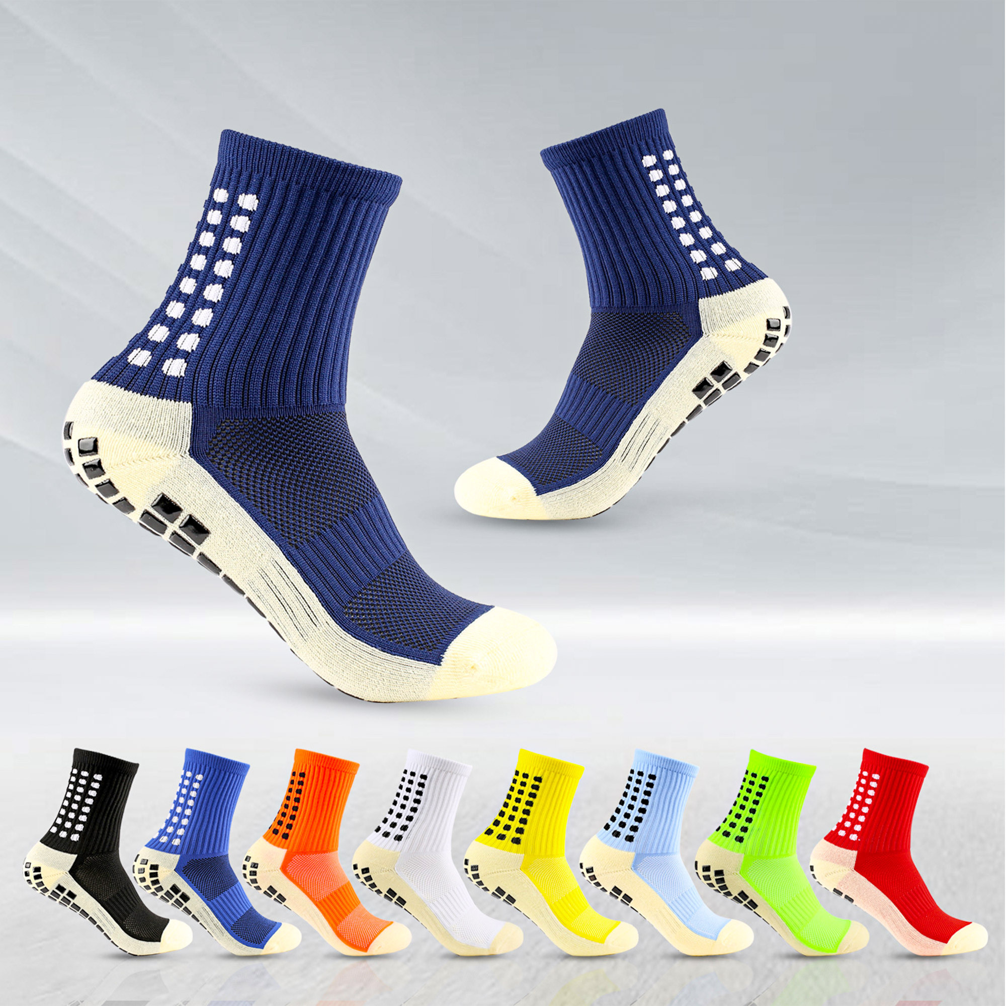 Manufacturers Wholesale Football Non Slip Grip Socks Pink Men's Towel Bottom Sports Socks Mid-Tube Socks