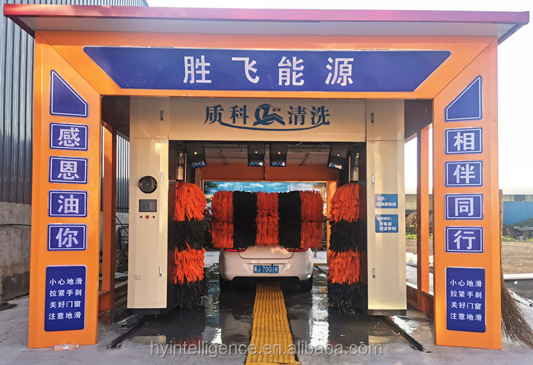 Roll-over car wash equipment with 5 foam brushes Automatic car wash with drying Machine