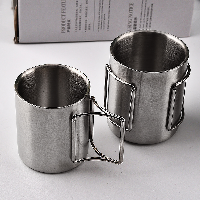 304 stainless steel beer mug Custom Logo 200ml 300ml 400ml Stainless Steel Coffee cup