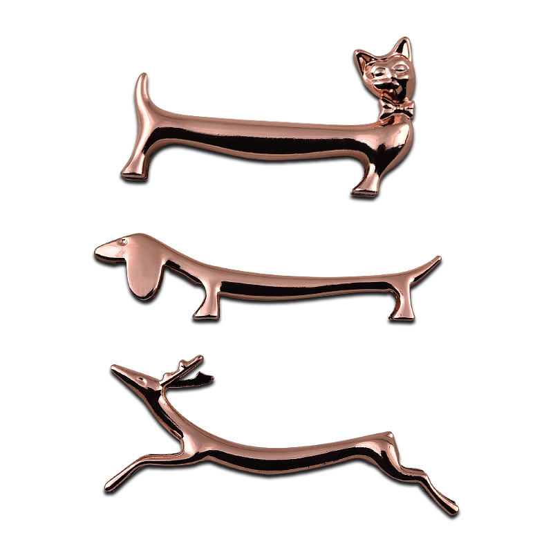 wholesale creative good quality high grade small cute animal chopsticks rest holder stainless steel chopstick holder