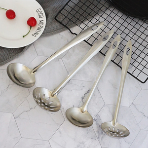 new style cheap Kitchenware Stainless Steel Kitchen Utensils customization Cooking soup ladle skimmer