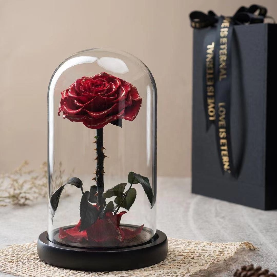 Valentines Day Gifts China Wholesale Real Touch Rosas Eternas Preservadas Fresh Flower Eternal Preserved Rose In Glass Dome