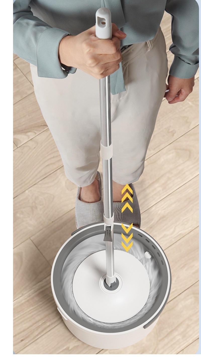 Dirty And Clean Water Separated Smart Mop Single Bucket self wringing 360 Rotating Mop Set