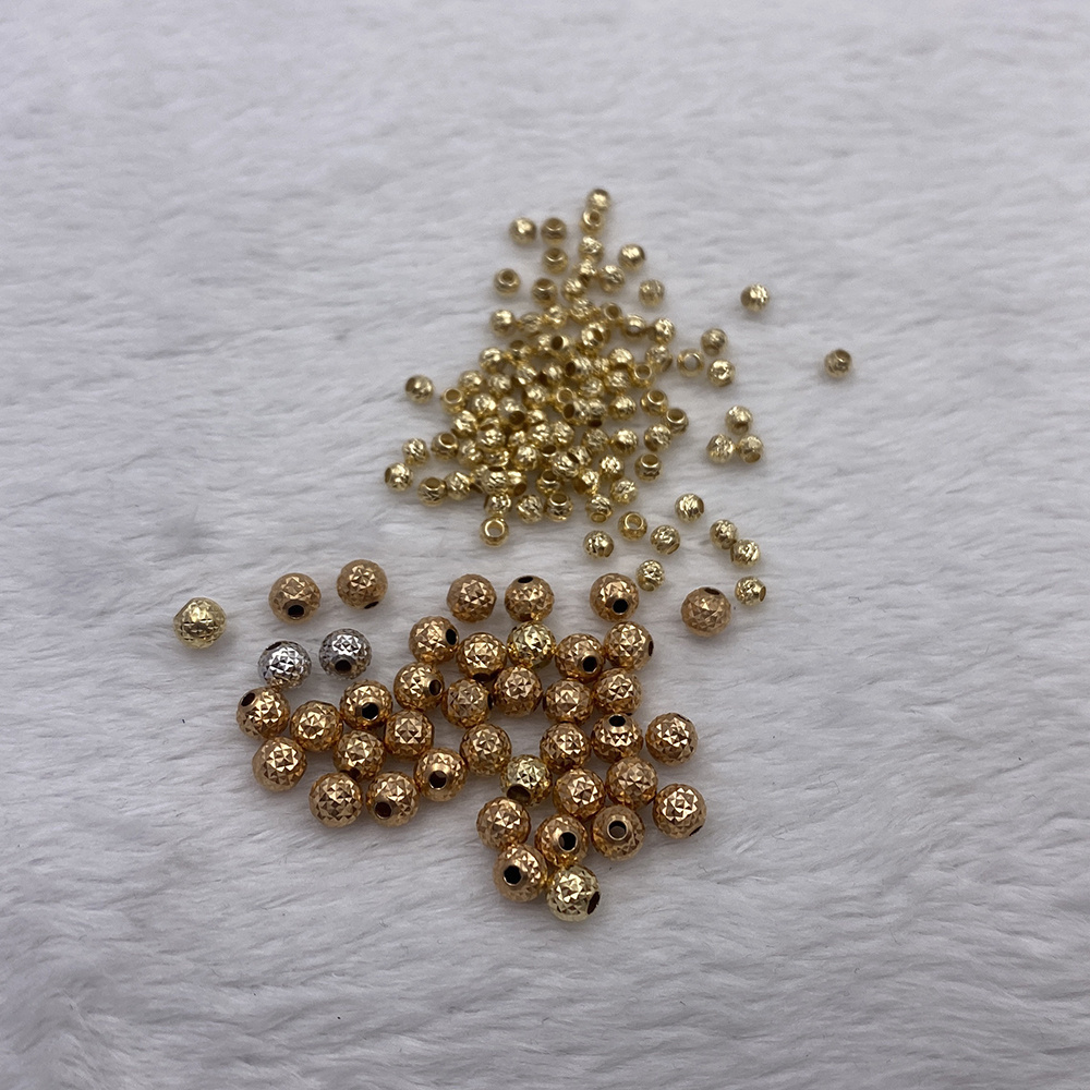 Au750 18k 18karat Gold Jewellery Making Supplier Pineapple Bead DIY Necklace Bracelet Anklet Jewelry Findings Spacer Beads