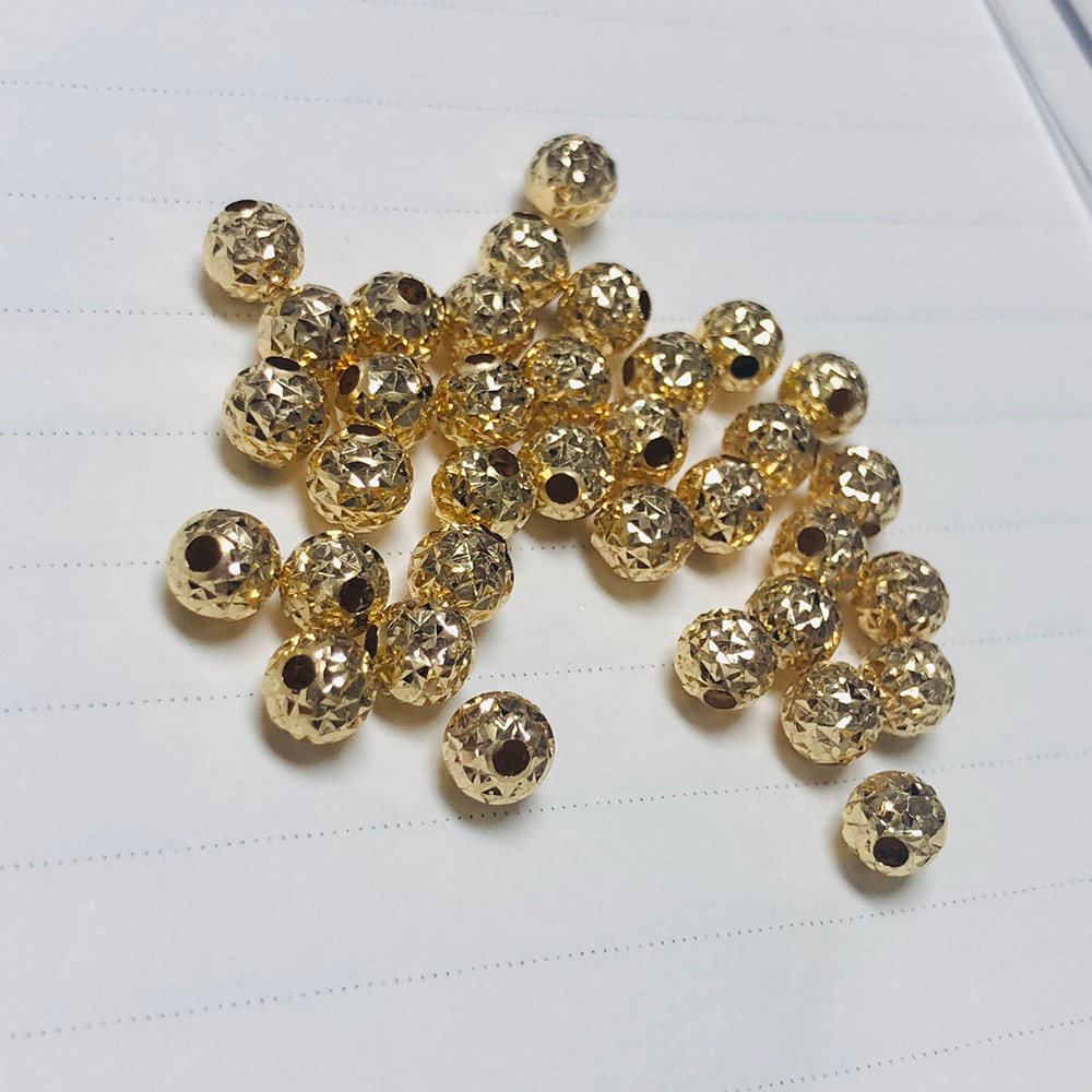 Au750 18k 18karat Gold Jewellery Making Supplier Pineapple Bead DIY Necklace Bracelet Anklet Jewelry Findings Spacer Beads