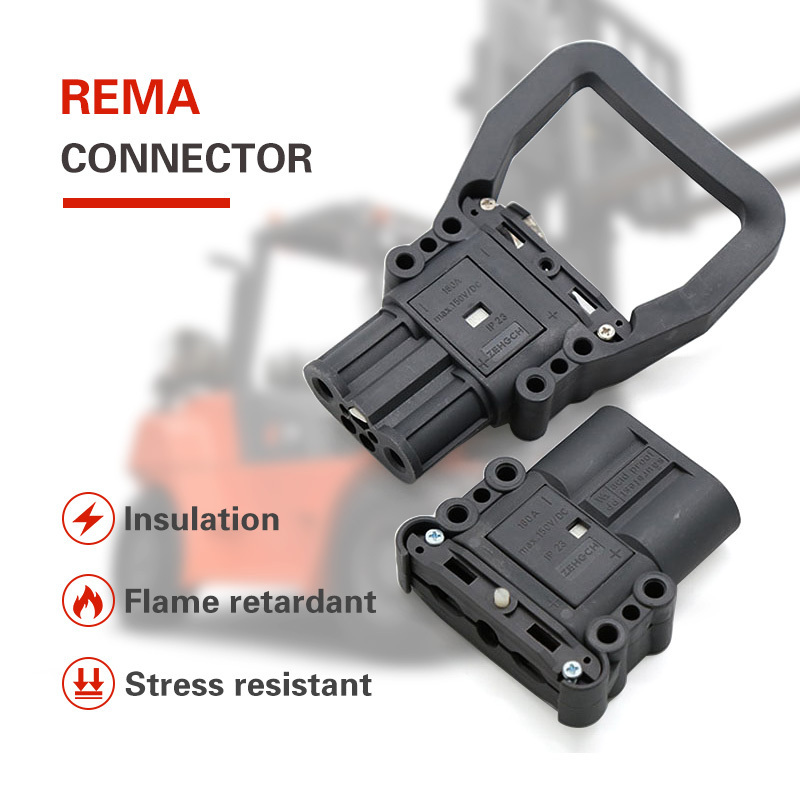 Rema 80a/160a/320a battery connector 150V forklift power connector charging industrial plug for electric pallet truck