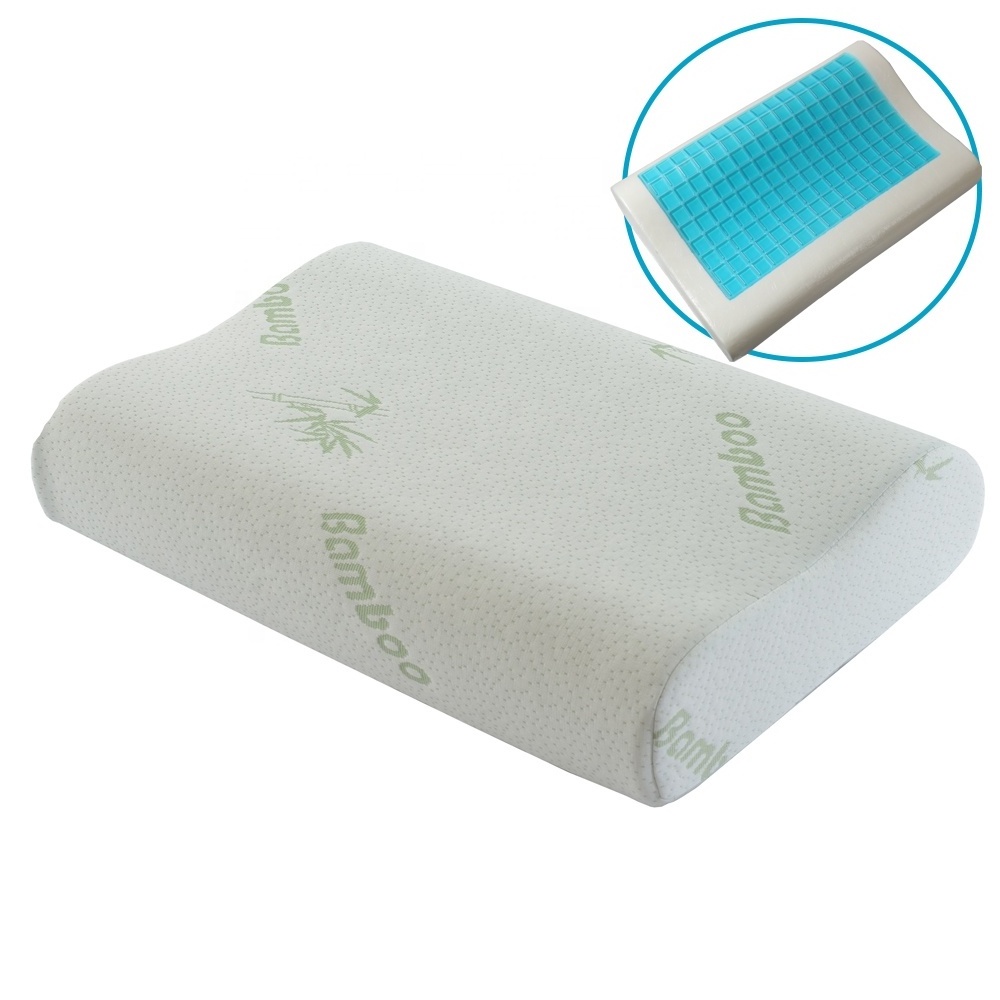 Hot Sale Adjustable Bamboo Silicone Memory Foam Cooling Gel Orthopedic Sleep Bed Pillow Pad for Relief