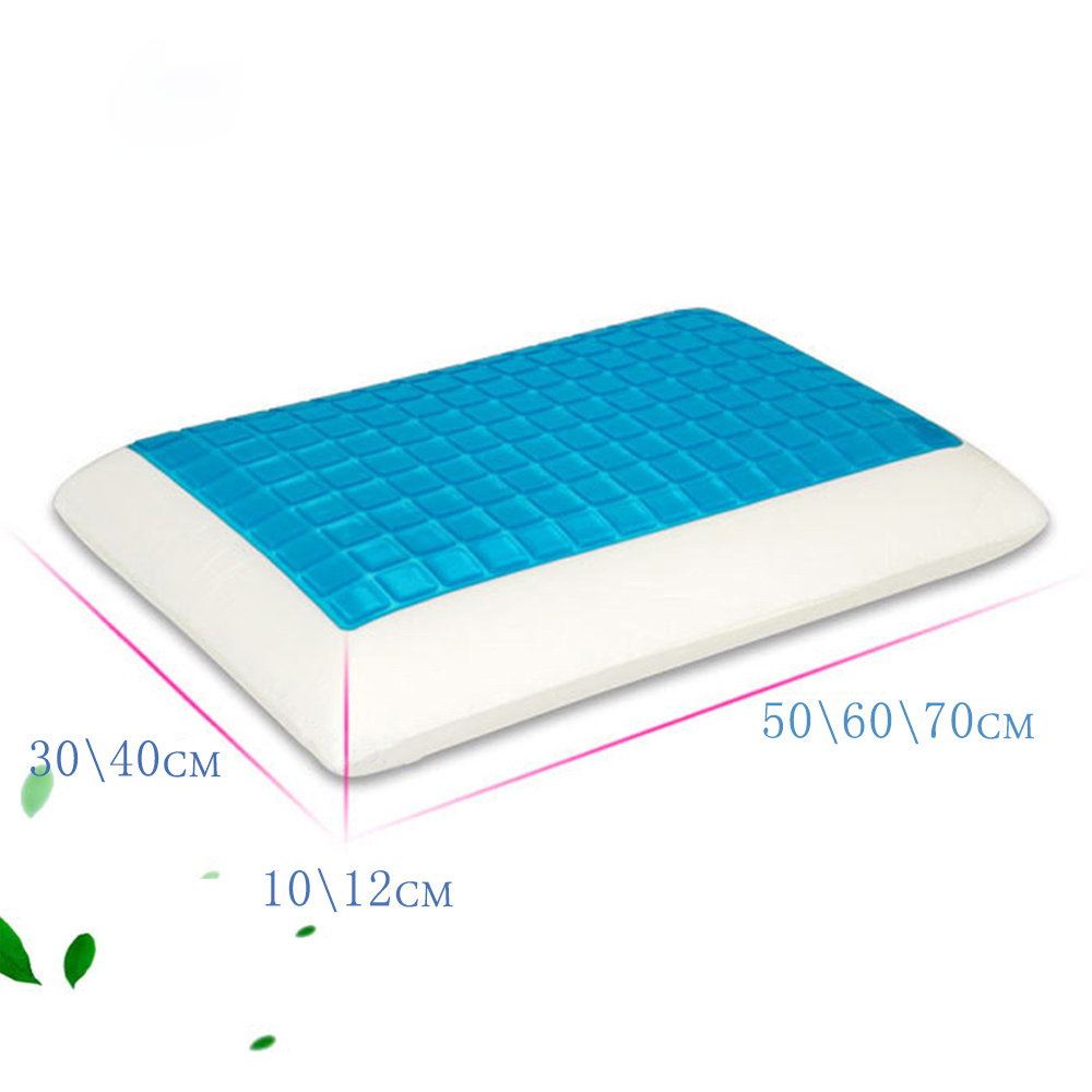 Hot Sale Visco Elastic Foam Silicone Gel Pillow Memory Foam Hotel Cool Gel Bed Sleeping Pillow for Pressure Relief