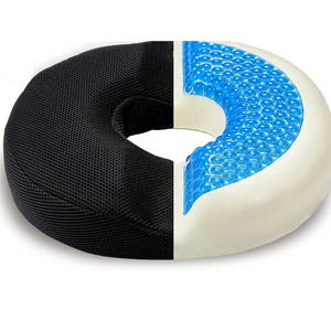 Comfortable Tailbone Round Ring Shape Silicone Cooling Gel Memory Foam Hemorrhoid Seat Cushion for Car Seat