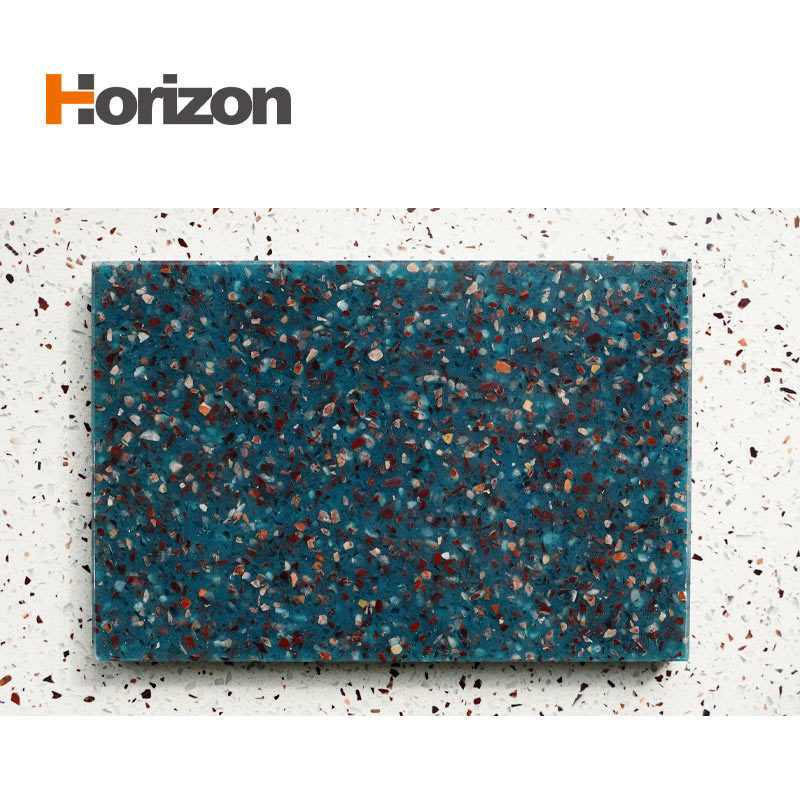 Horizon Factory wholesale quartz stone slab price artificial multicolour quartz countertop kitchen countertop edge