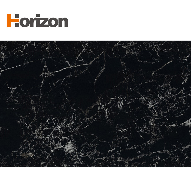 Horizon Brown Marble Look 3200x1600*12mm Glossy Sintered Stone Slabs Decorative Wall Tiles Countertops