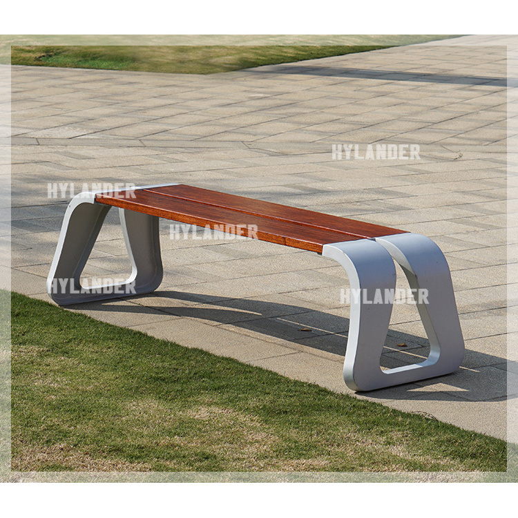 Garden bench chair garden landscaping modern cast aluminum outdoor benches for public park