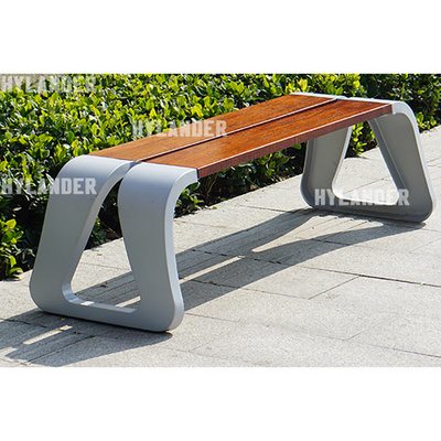 Garden bench chair garden landscaping modern cast aluminum outdoor benches for public park