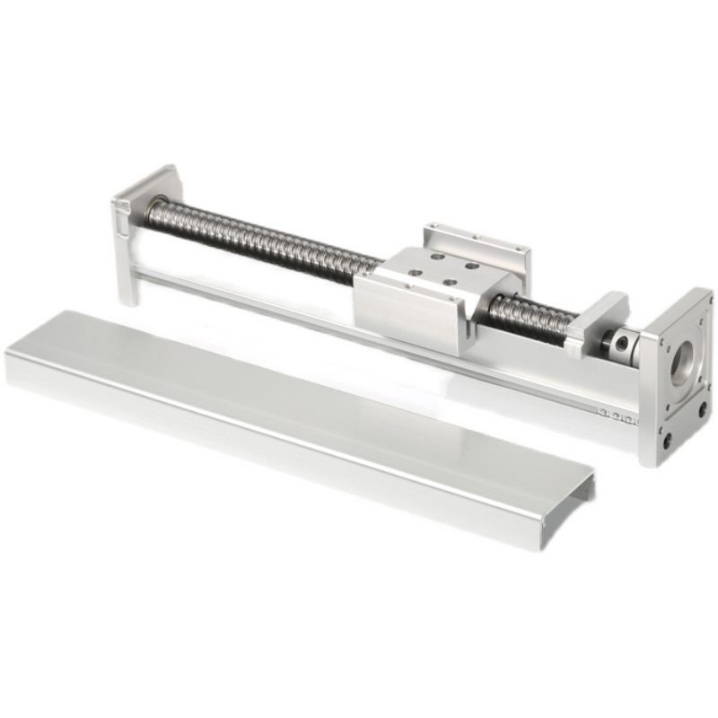 Aluminum KR60 manual linear guides 300mm ball screw SFU1605 sliding table with hand wheel