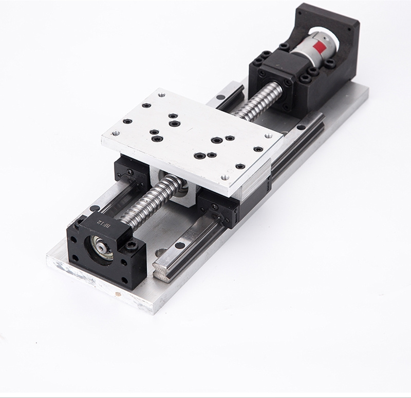 Aluminum KR60 manual linear guides 300mm ball screw SFU1605 sliding table with hand wheel