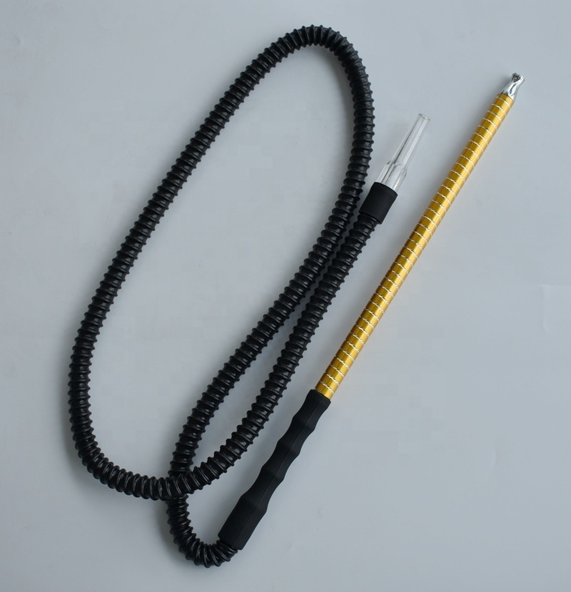 Wholesale Customized Cheap shisha hose aluminium glass handle ice shisha hose