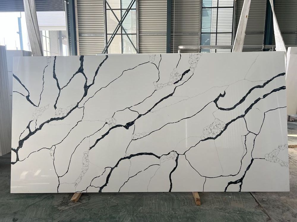 calacatta white grey veins natural marble artificial stone slabs wholesale kitchen countertops quartz slab