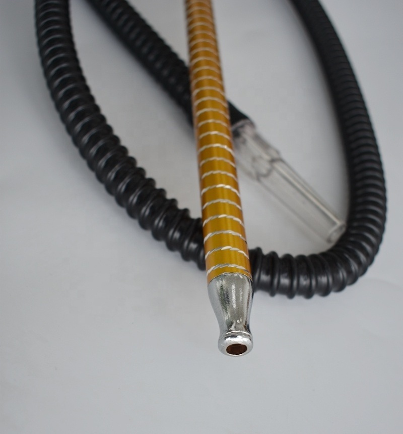 Wholesale Customized Cheap shisha hose aluminium glass handle ice shisha hose