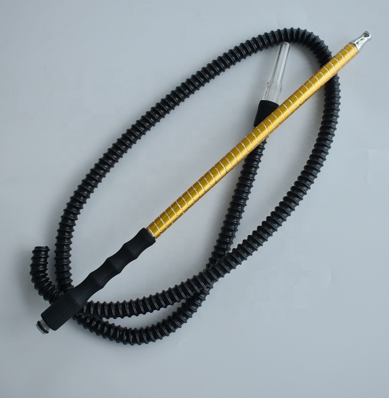 Wholesale Customized Cheap shisha hose aluminium glass handle ice shisha hose