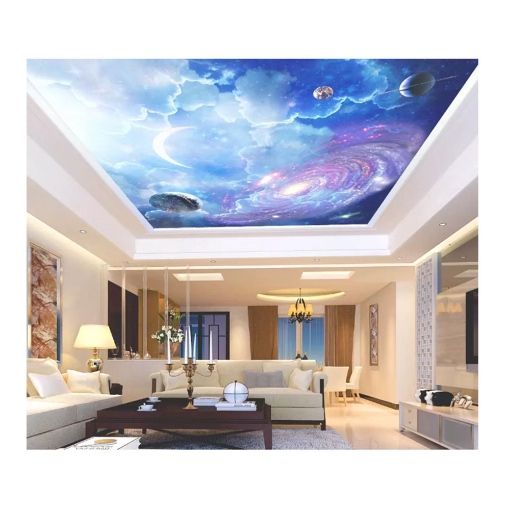 wholesale price Galaxy sky Decorative films PVC foil stretch ceiling PVC foil interior decoration false pop ceiling